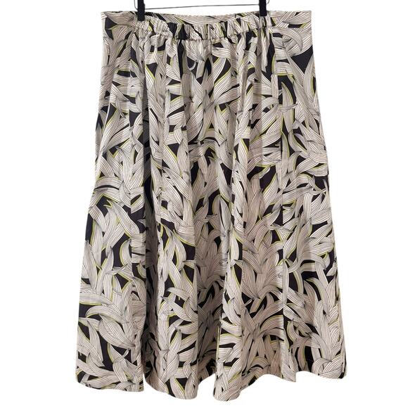 NWT Banana Republic Cotton Poplin Button-Down Maxi Skirt Floral Green Print XXL - Picture 4 of 8